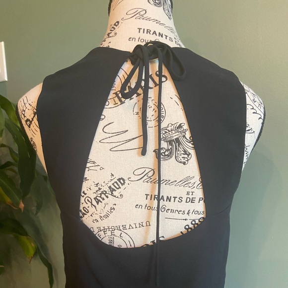 Banana republic sweetheart neck, open back block silk dress - Picture 6 of 7